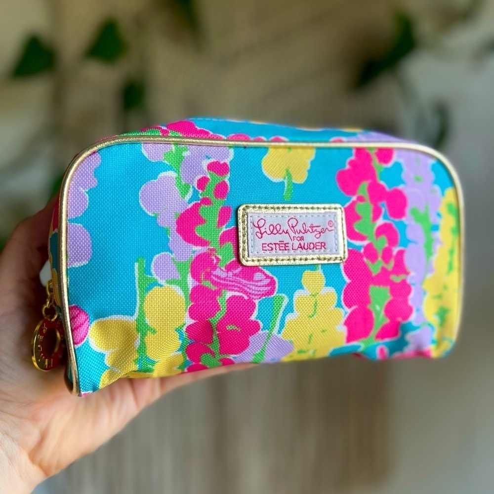 Lilly Pulitzer x Estée Lauder Floral Cosmetic Bag Makeup Pouch Travel Case